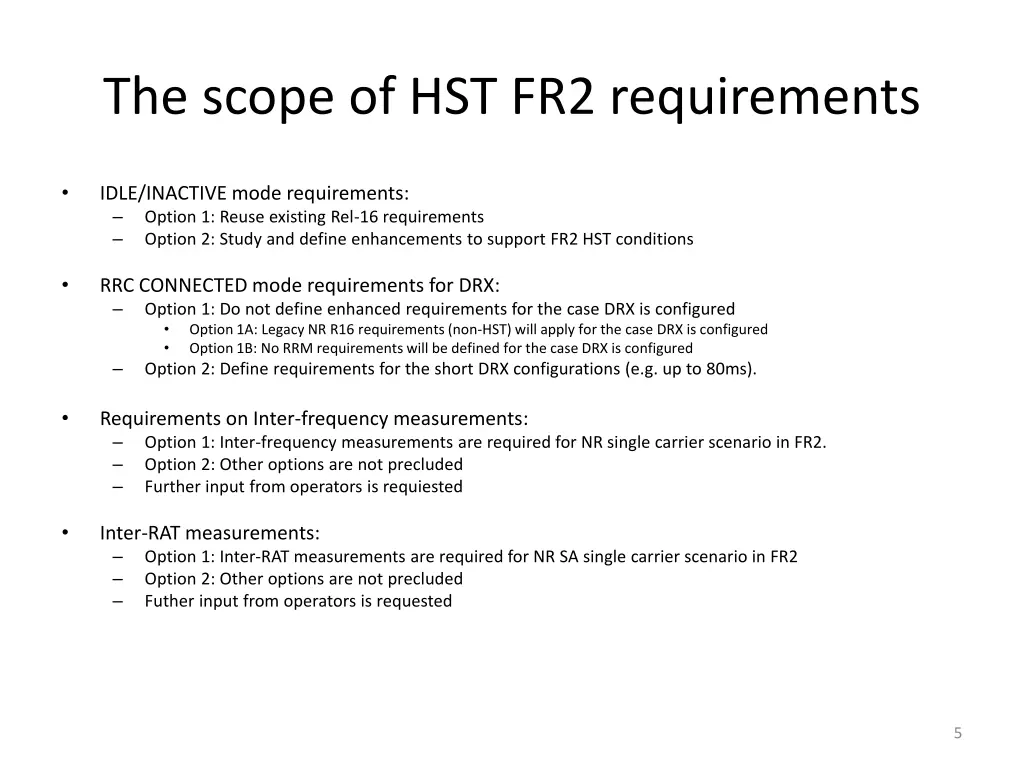 the scope of hst fr2 requirements