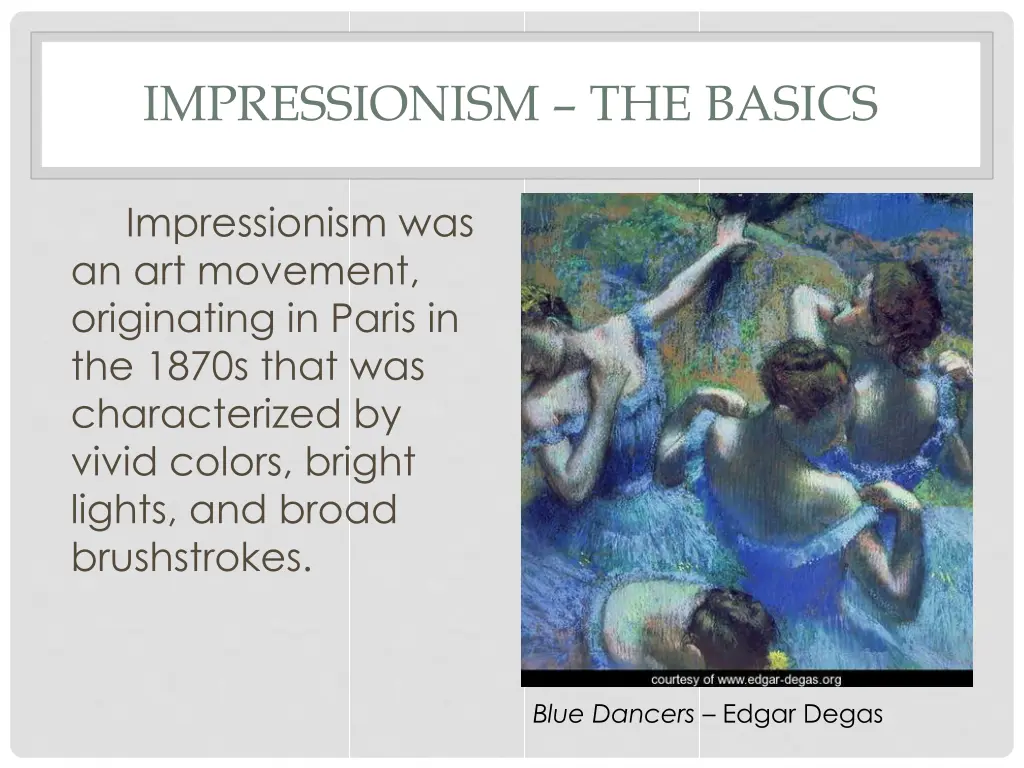 impressionism the basics