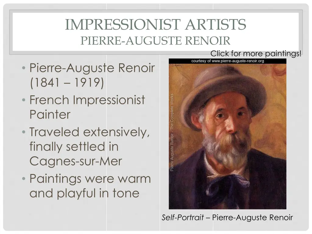 impressionist artists pierre auguste renoir