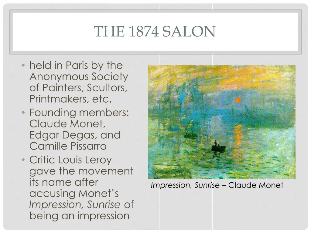 the 1874 salon