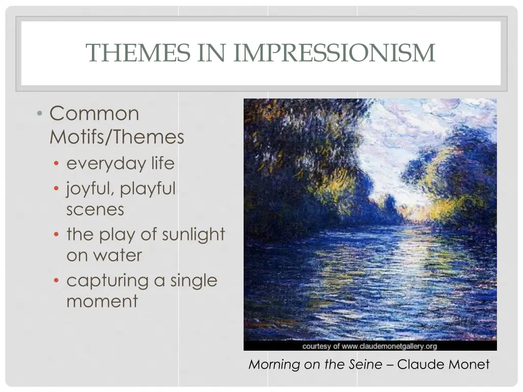 themes in impressionism