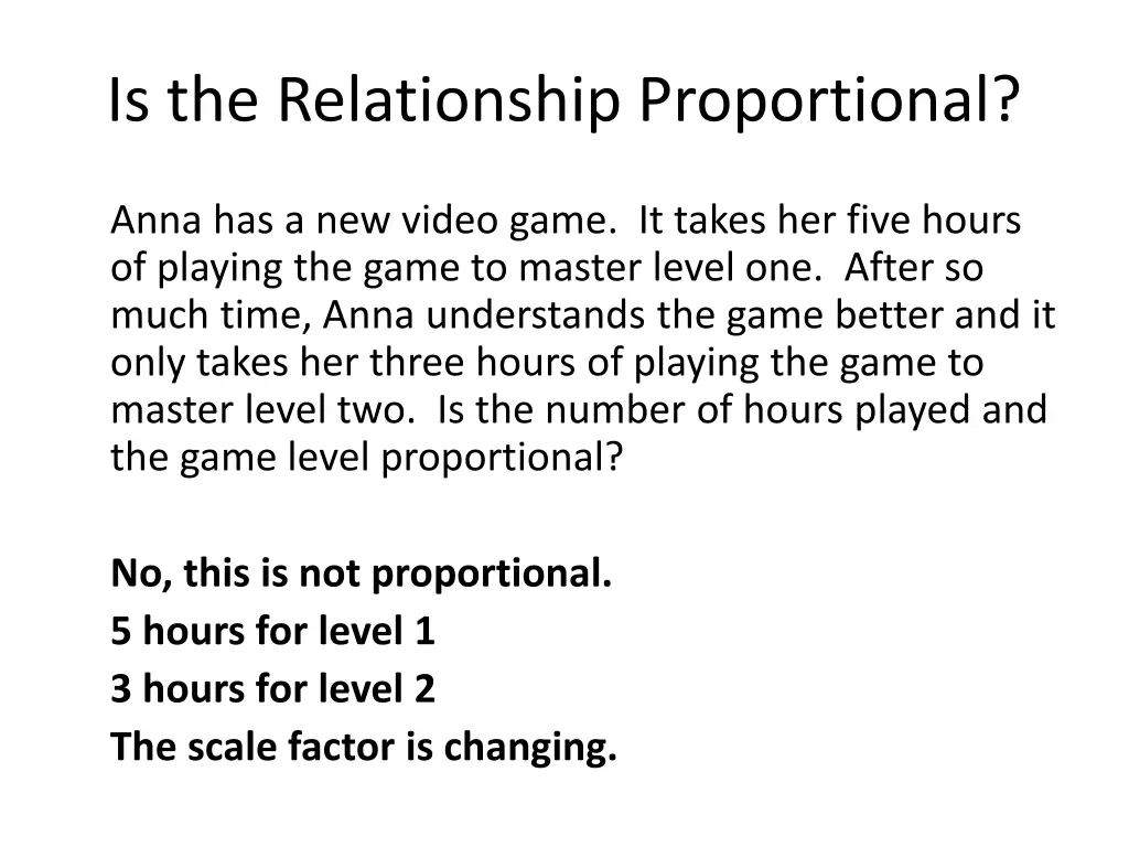 is the relationship proportional 11