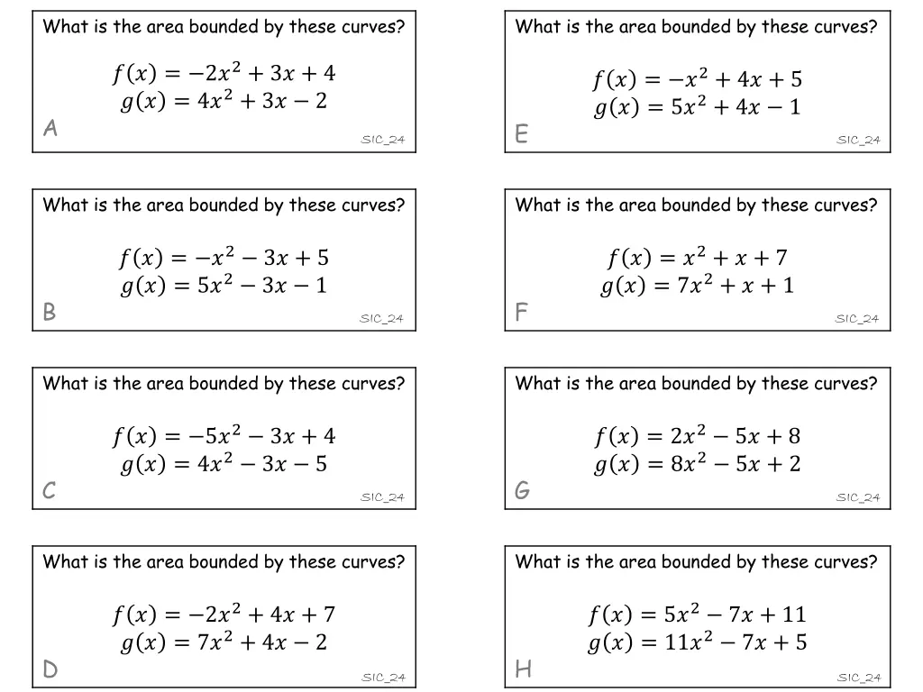 what is the area bounded by these curves