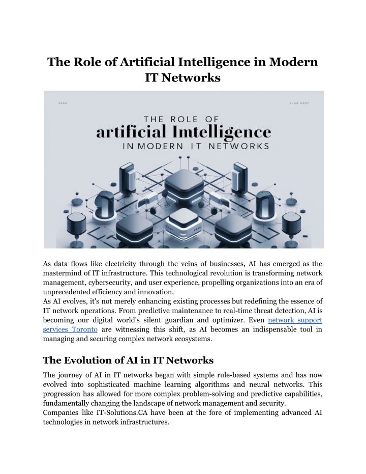 the role of artificial intelligence in modern