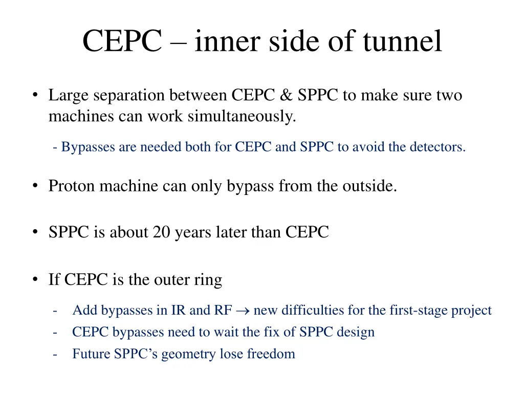 cepc inner side of tunnel