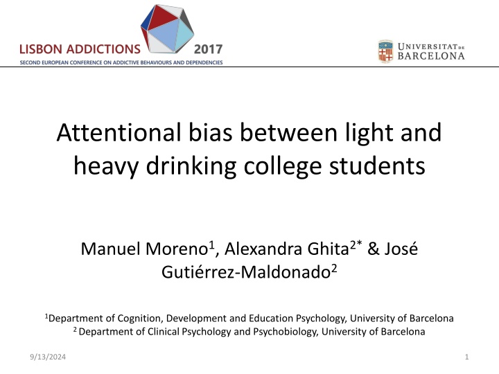 attentional bias between light and heavy drinking