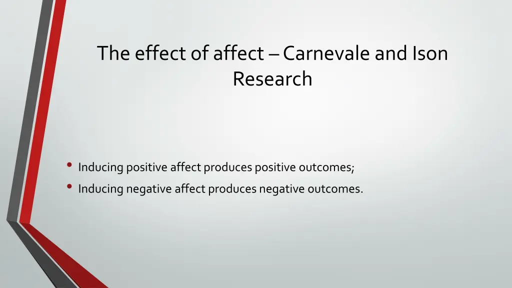 the effect of affect carnevale and ison research