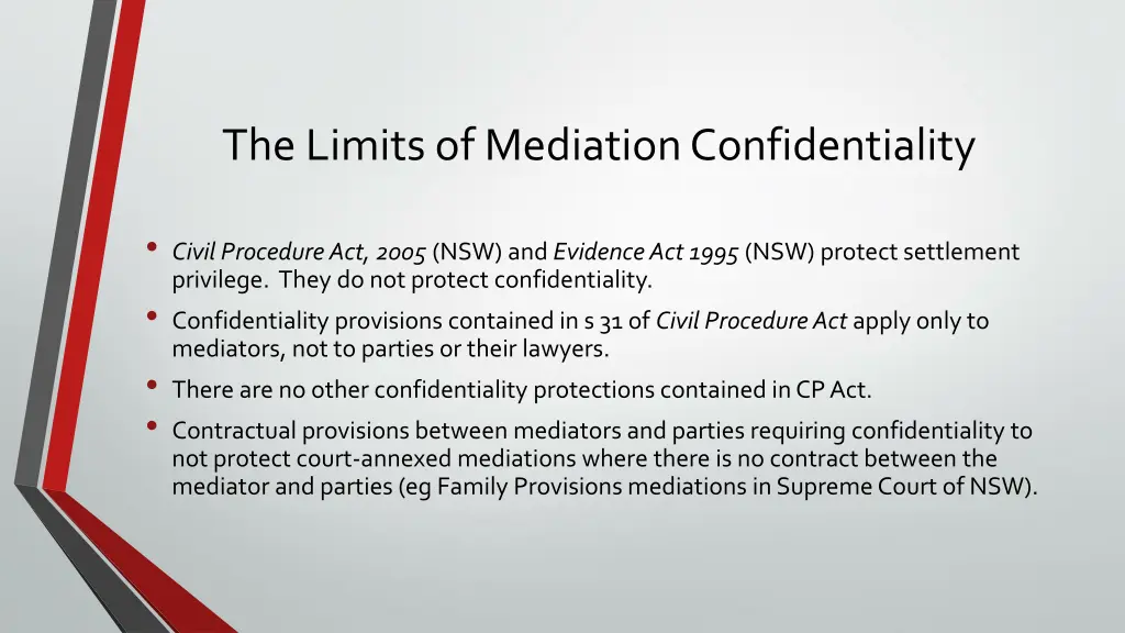 the limits of mediation confidentiality