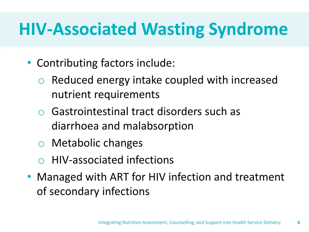 hiv associated wasting syndrome