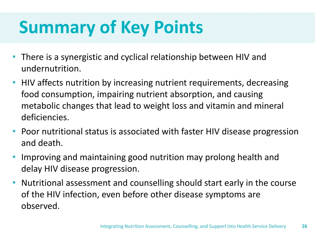 summary of key points