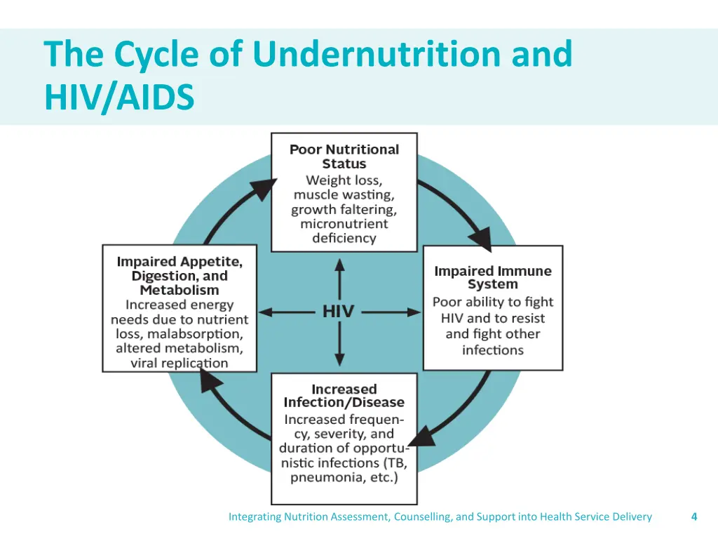 the cycle of undernutrition and hiv aids