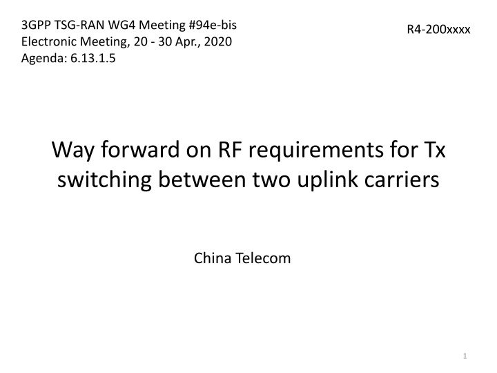 3gpp tsg ran wg4 meeting 94e bis electronic