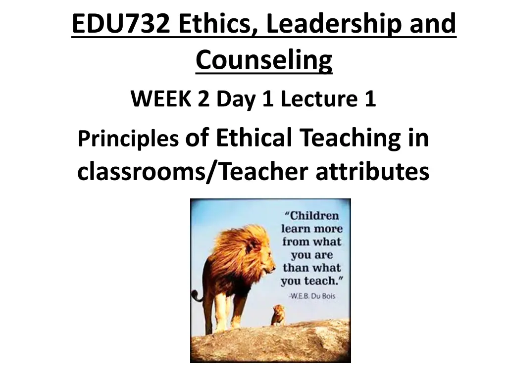 edu732 ethics leadership and counseling week