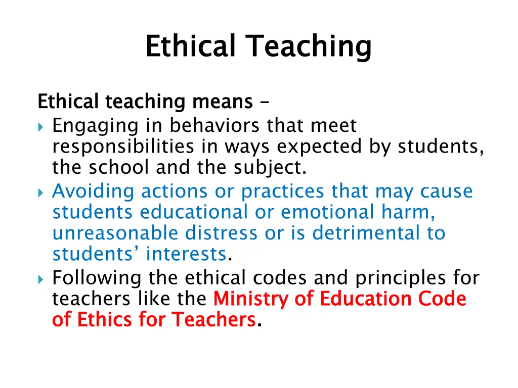 ethical teaching