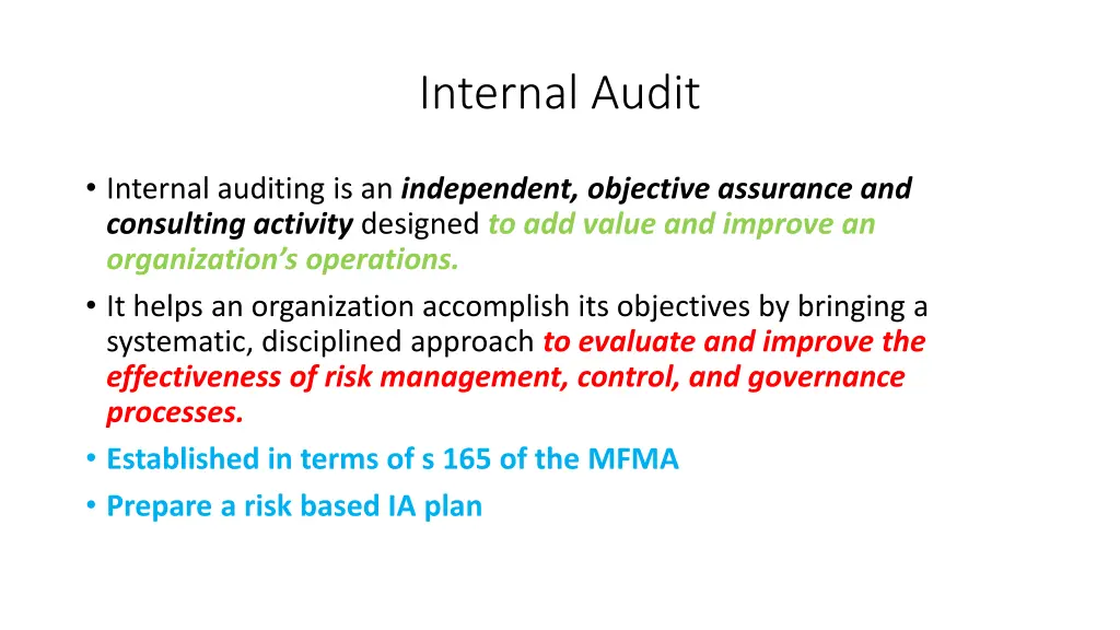 internal audit