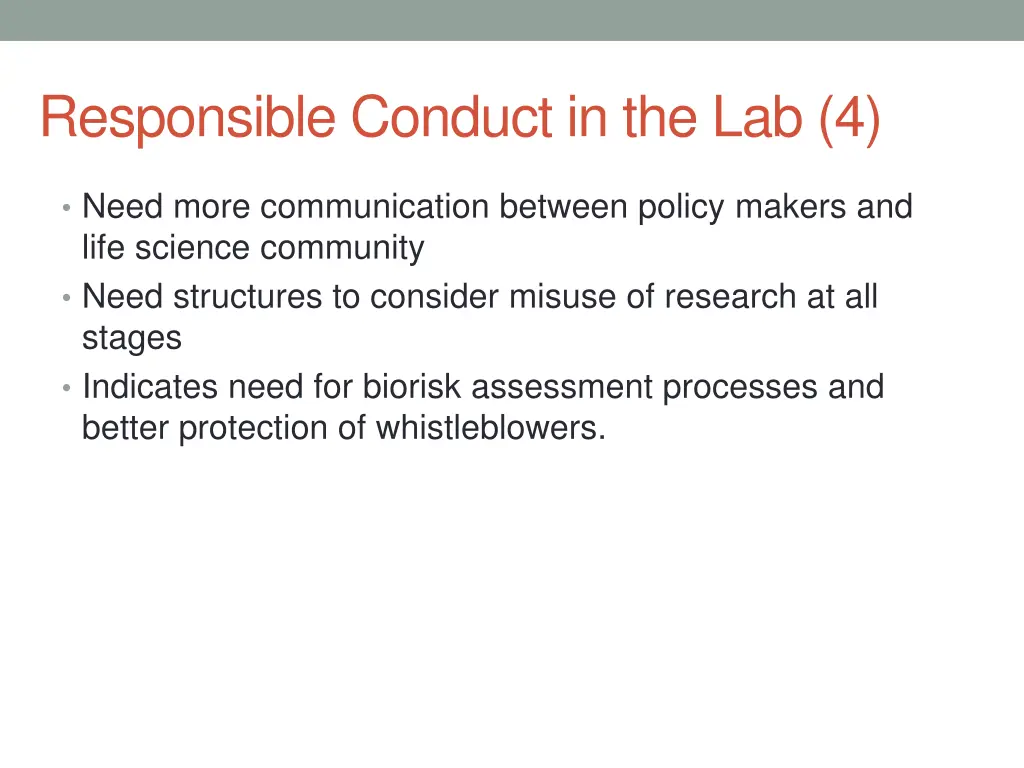 responsible conduct in the lab 4