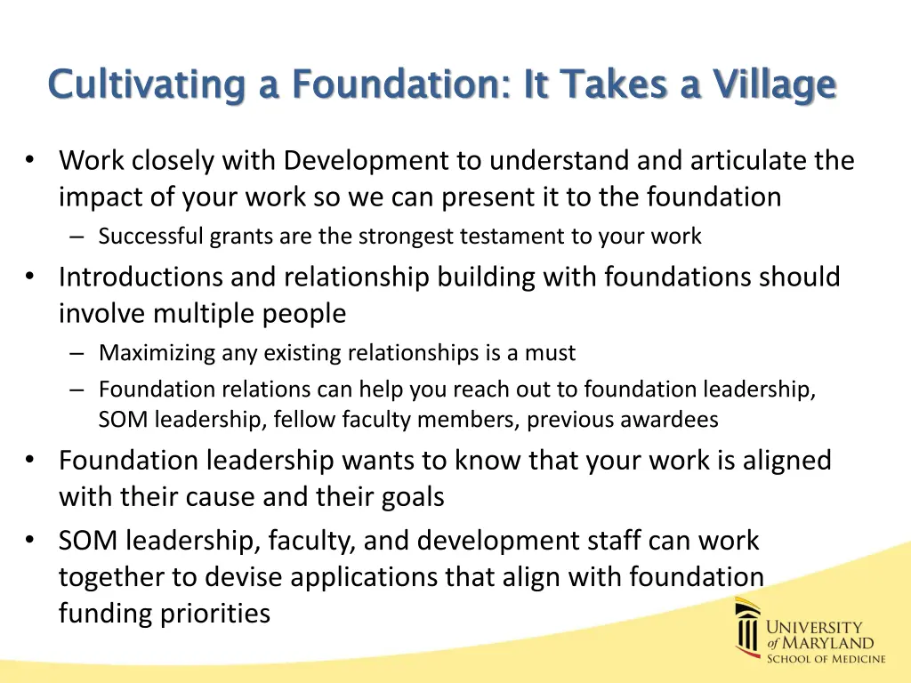 cultivating a foundation it takes a village