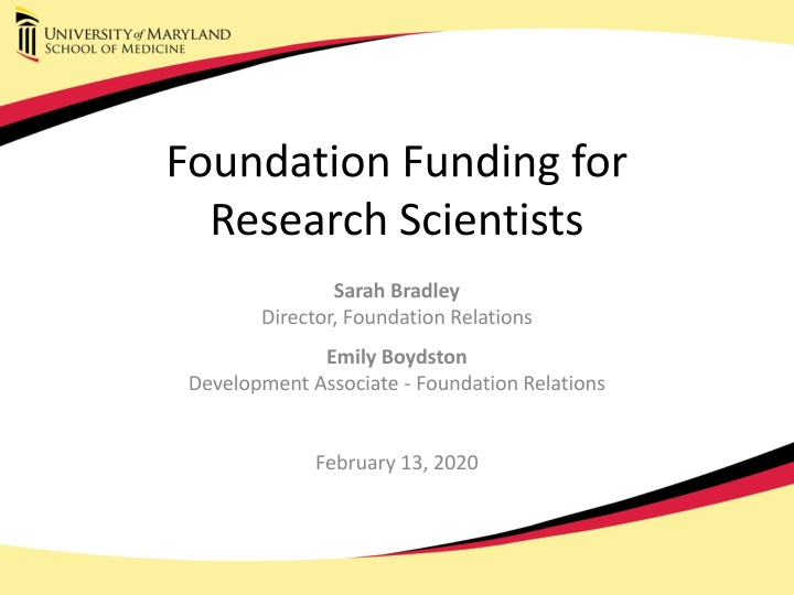 foundation funding for research scientists