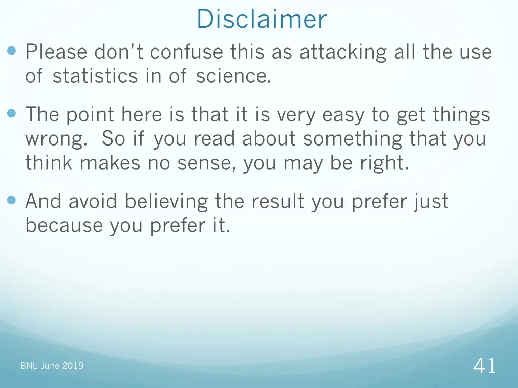 disclaimer