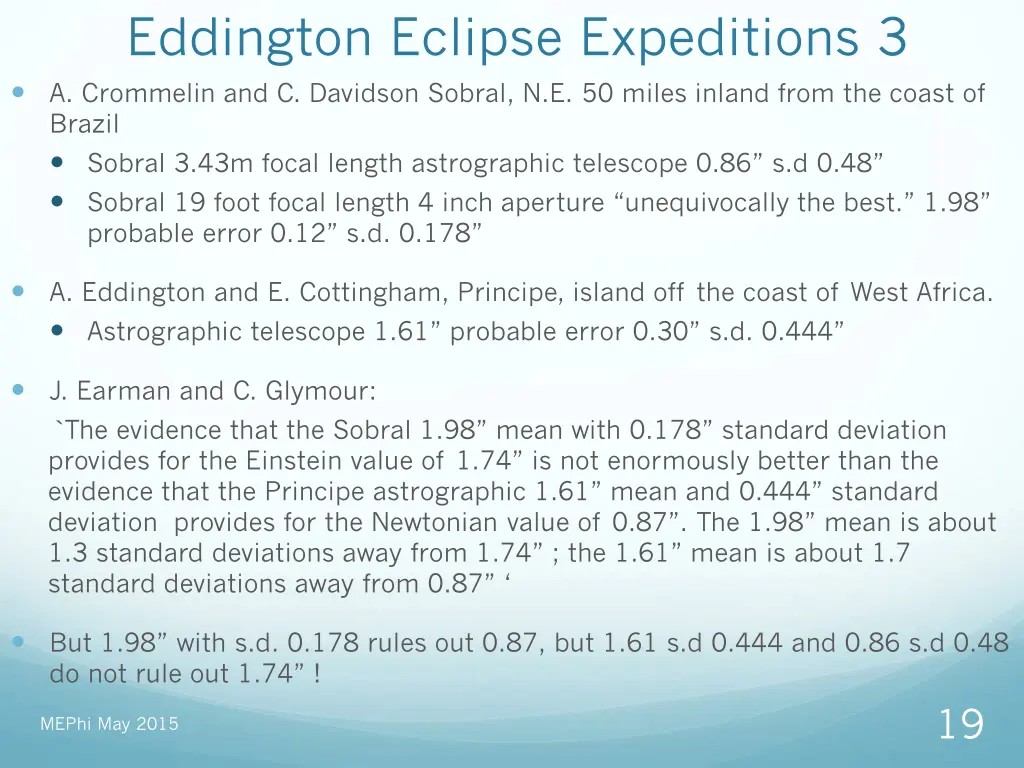 eddington eclipse expeditions 3 a crommelin