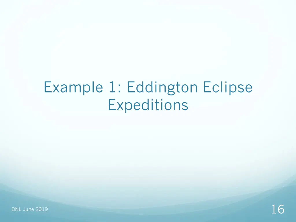 example 1 eddington eclipse expeditions