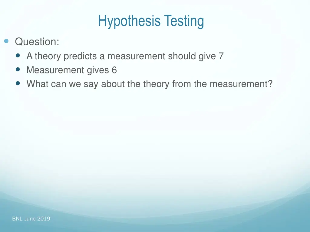 hypothesis testing