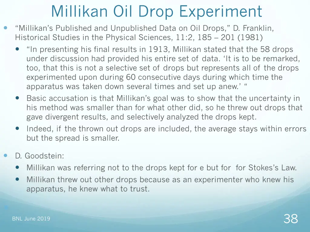 millikan oil drop experiment millikan s published