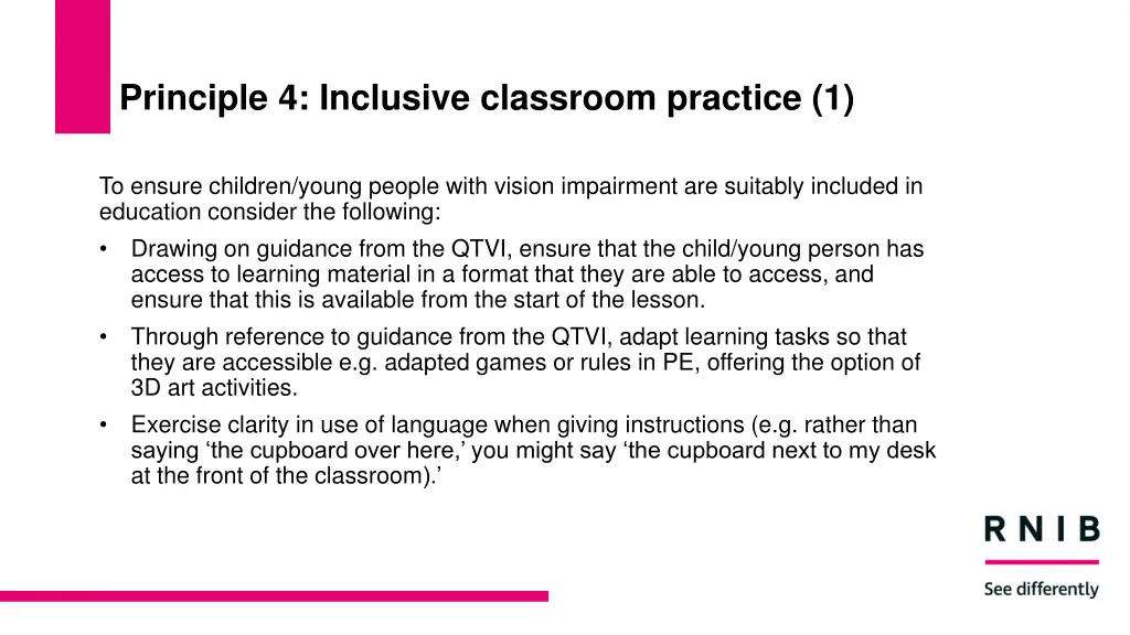 principle 4 inclusive classroom practice 1