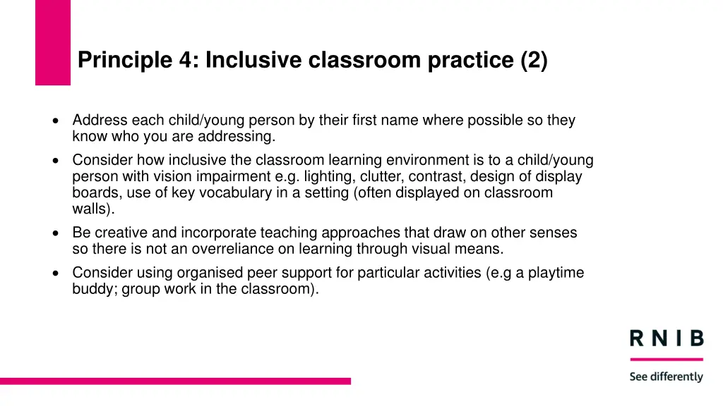 principle 4 inclusive classroom practice 2