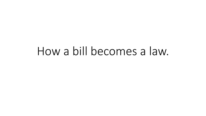 how a bill becomes a law