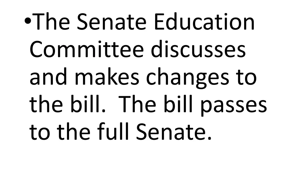 the senate education committee discusses