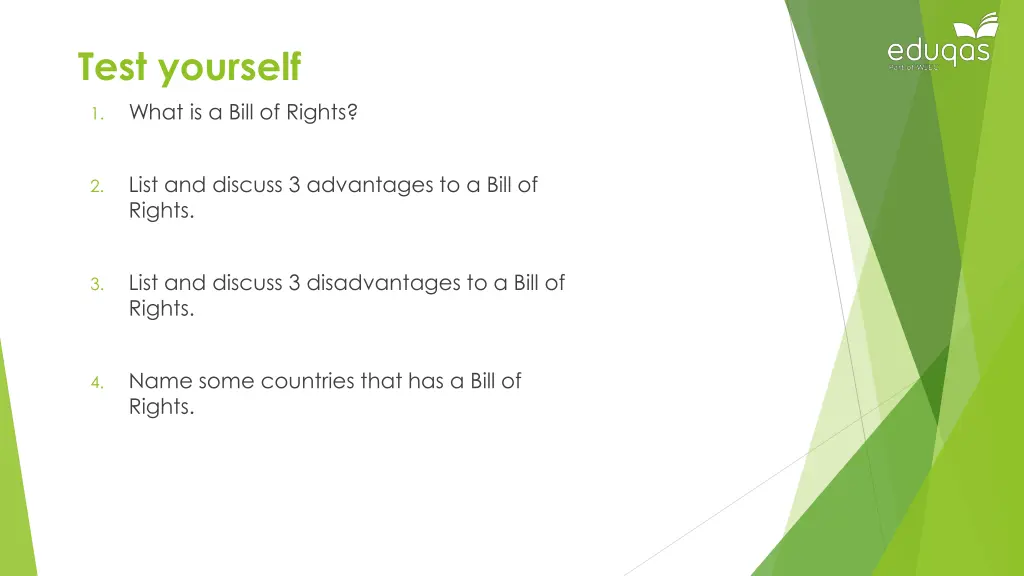 test yourself what is a bill of rights