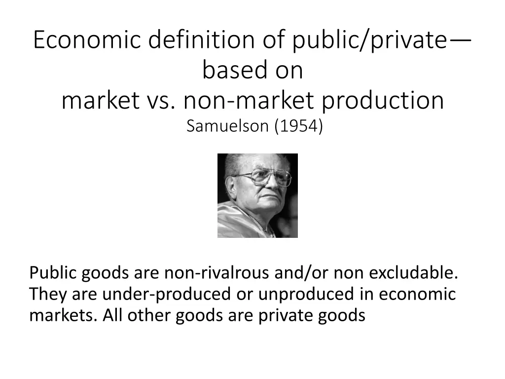 economic definition of public private based