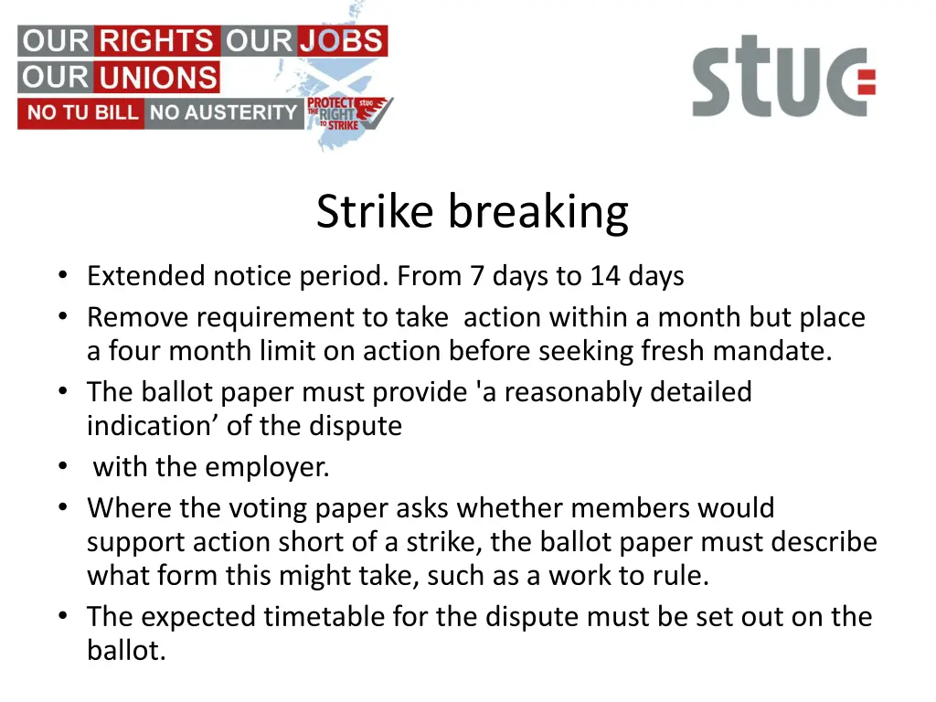 strike breaking