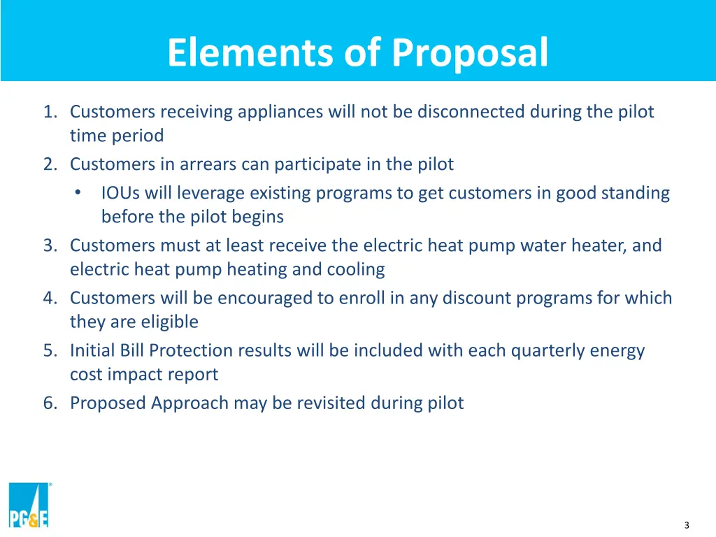 elements of proposal