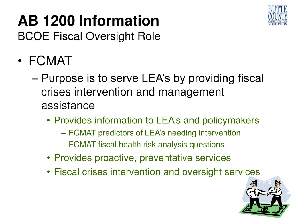 ab 1200 information bcoe fiscal oversight role 2