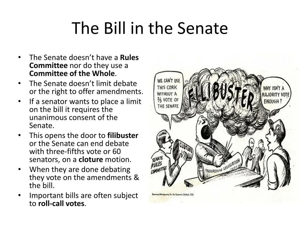 the bill in the senate