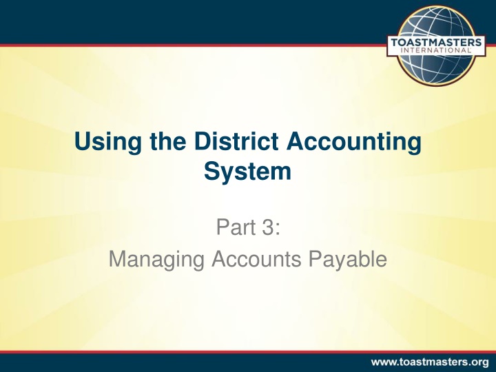 using the district accounting system