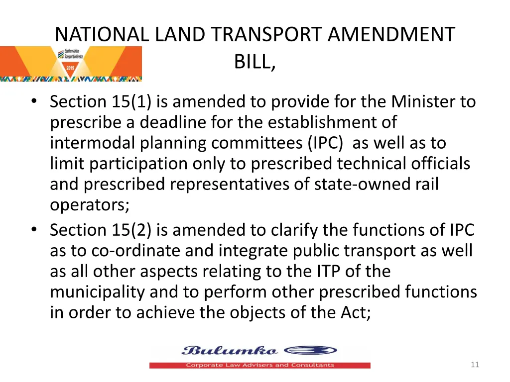 national land transport amendment bill 3