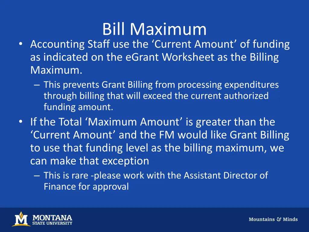 bill maximum