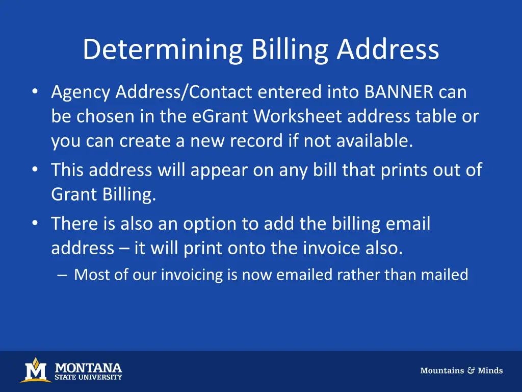 determining billing address