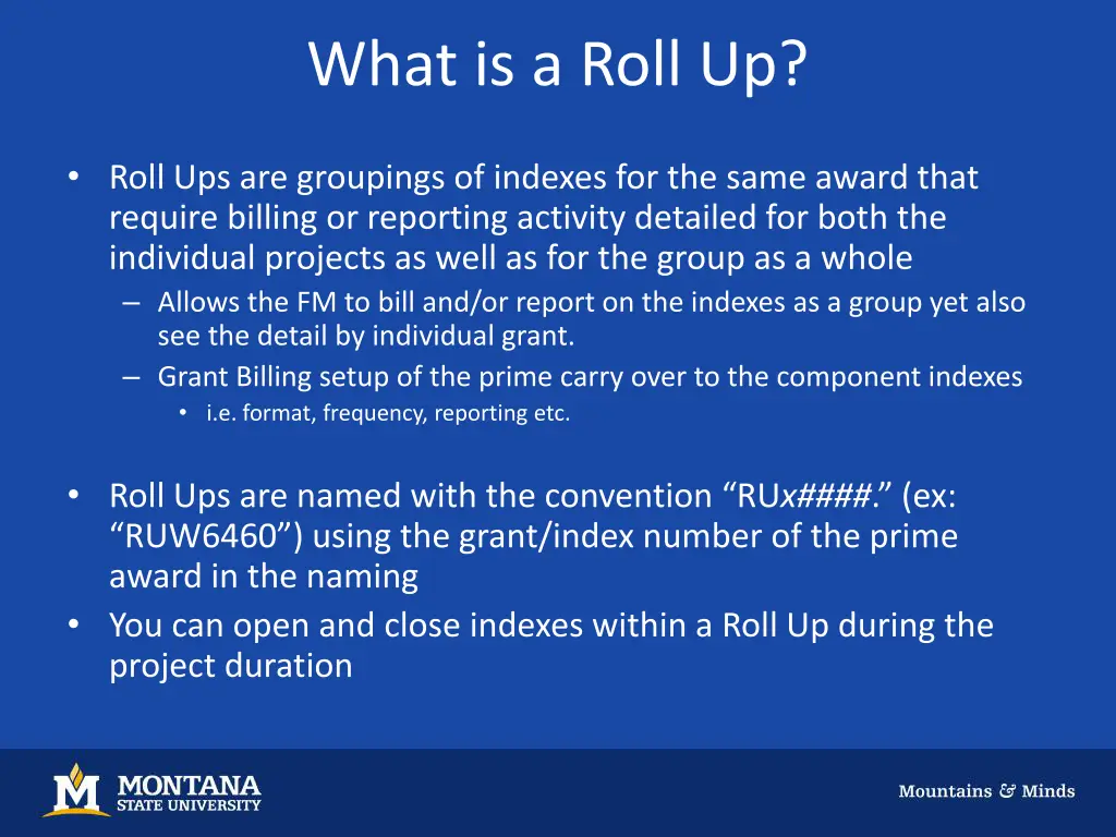 what is a roll up