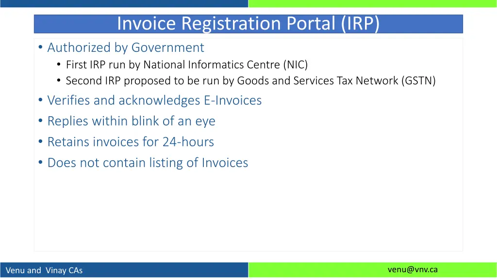 invoice registration portal irp authorized