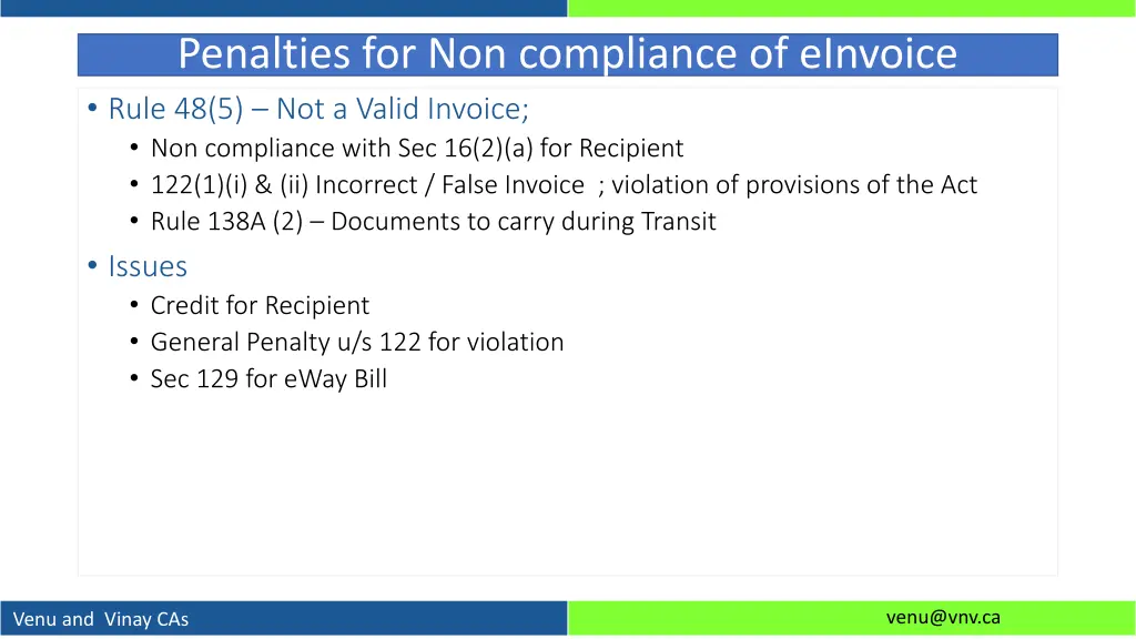 penalties for non compliance of einvoice rule