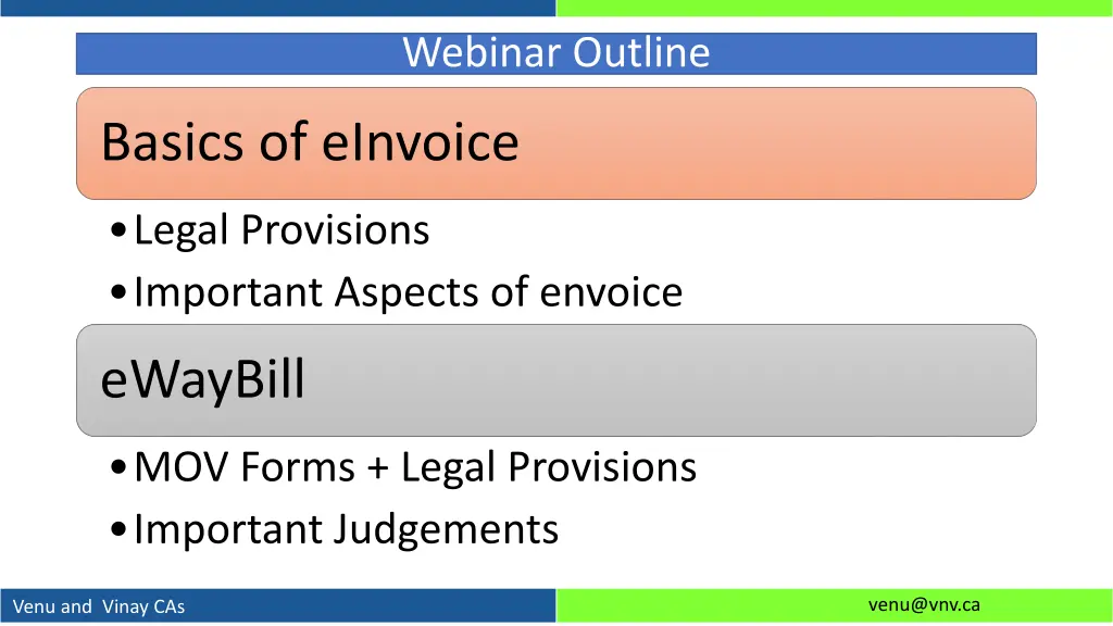 webinar outline