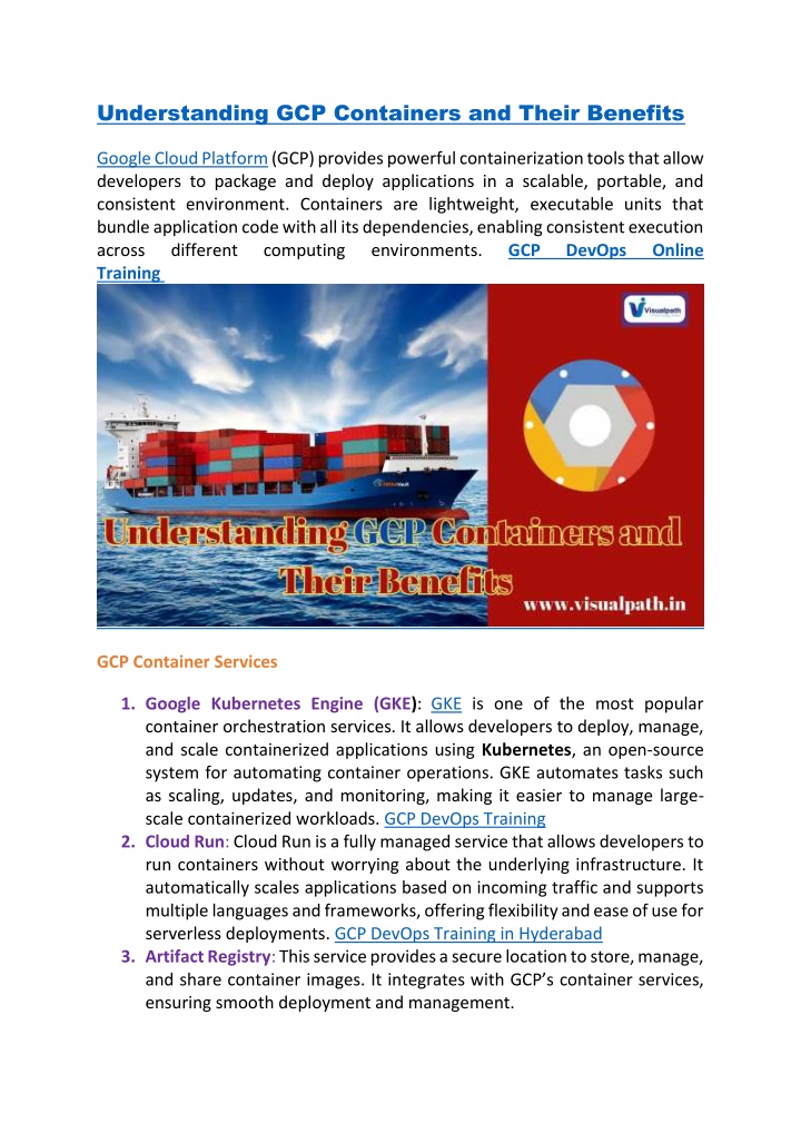 understanding gcp containers and their benefits