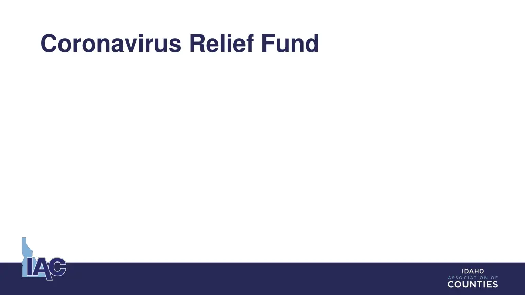 coronavirus relief fund