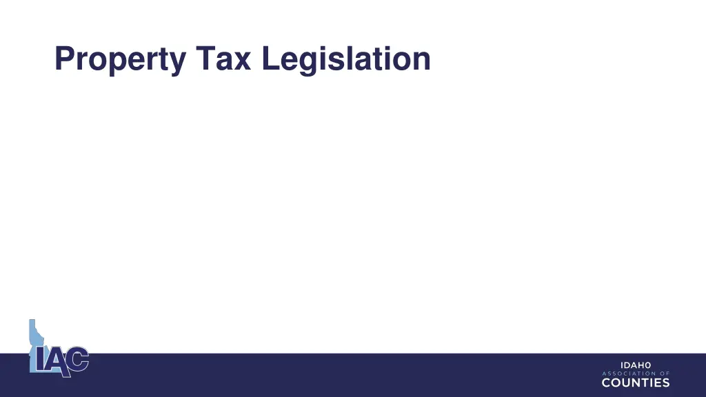 property tax legislation