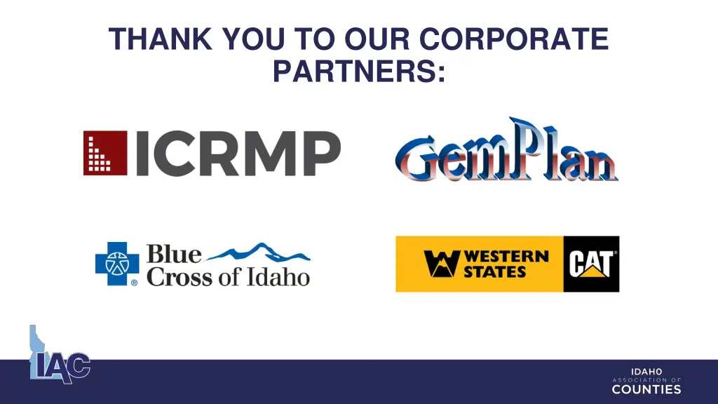 thank you to our corporate partners