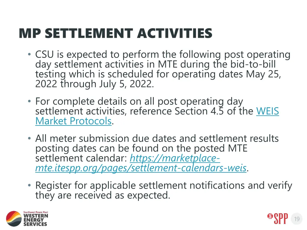 mp settlement activities csu is expected